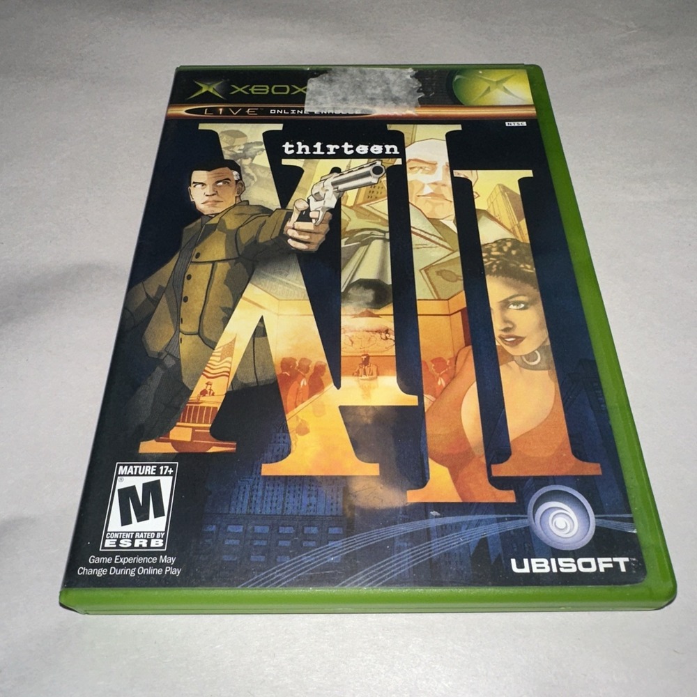XIII 13 Thirteen (Xbox, 2003) Complete CIB W/ Registration Card